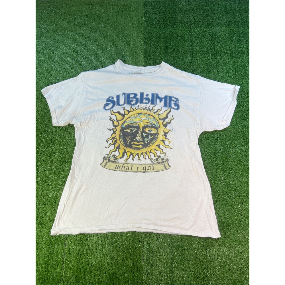 Sublime T‎ Shirt Sun Logo White Graphic Tee Mens Short Sleeve Top Size Large